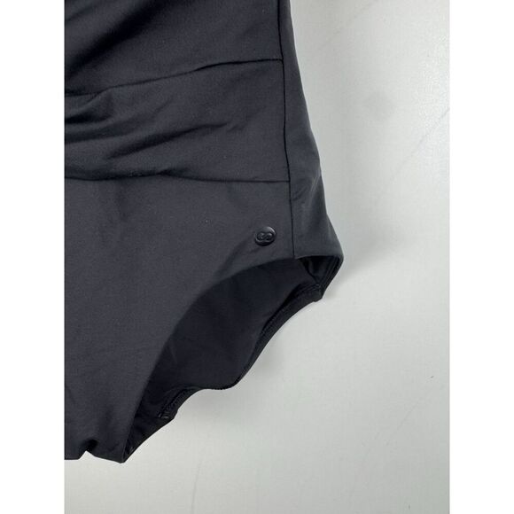 CALIA Women's Sculpt One Shoulder One Piece Swimsuit Black Women’s Sz 4 - Picture 5 of 6